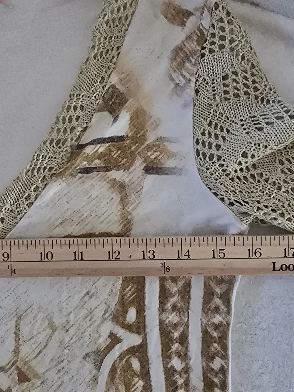 🔥(SOLD) Y2K Whimsigoth Fairycore Top Crochet Bell Sleeve Graphic S - Picture 10 of 11